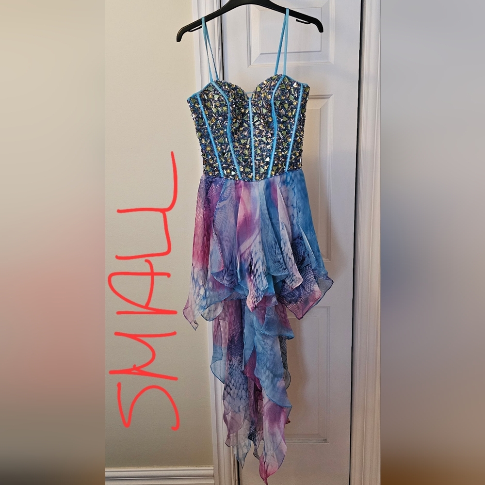 Joseph Ribkoff Multicolor Strapless Prom Dress